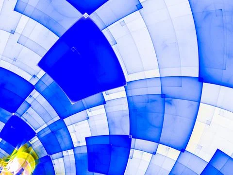 Abstract composition with circular checkered pattern Ilustración de archivo