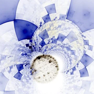 Abstract composition with circular checkered pattern Stockillustratie