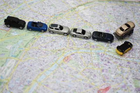 Abstract composition of city traffic. Stock Photos