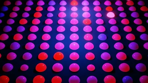 Abstract composition of colorful balls in plane, which randomly light up and Stock Footage 136344573