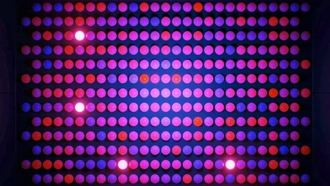 Abstract composition of colorful balls in plane, which randomly light up and Stock Footage 136344577