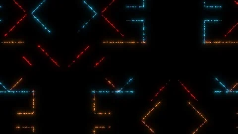 Abstract composition of colorful lines and shapes Vidéo 297616819