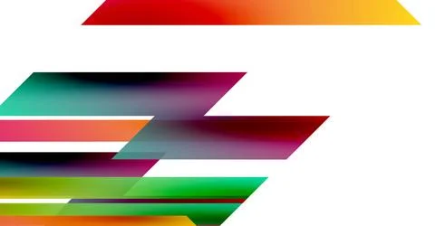 Abstract composition. Colorful rectangles overlap white space. Dynamic design Stock Illustration