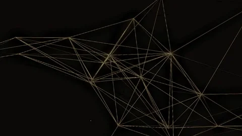 Abstract composition with connecting dots and lines and triangles Loop Stock Footage 341844455