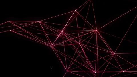 Abstract composition with connecting dots and lines and triangles Loop Stock Footage 341844627