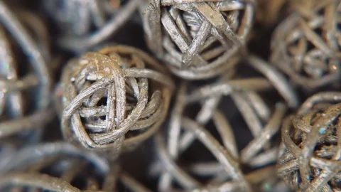 Abstract composition consisting of vine balls. 4K macro trucking shot. Stock Footage 99705690