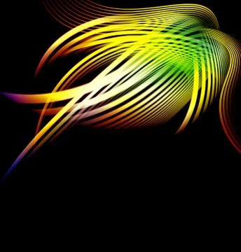 Abstract composition of curved bands Stock Photos
