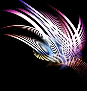 Abstract composition of curved bands Stock Photos