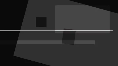 Abstract composition with dark gray geometric shapes and a horizontal white.. Vídeos de archivo 335431057