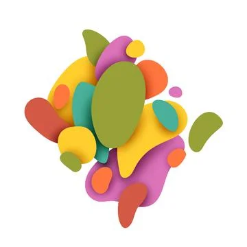 Abstract Composition with Decorative Stains Stock Illustration