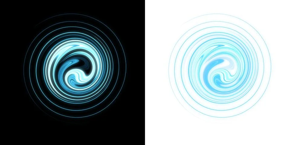 An abstract composition depicting a dynamic spiral Stock Illustration