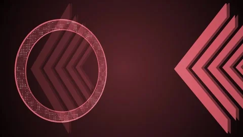 Abstract composition with a dotted circular ring on the left and layered ch.. Stock Footage 329843618