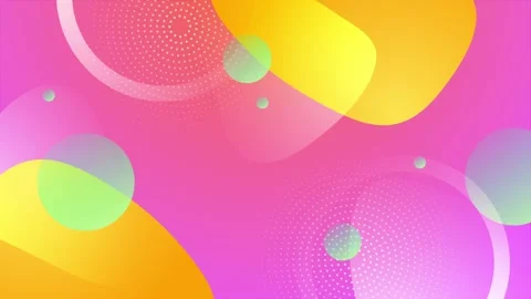 Abstract composition with dynamic shapes and geometric elements on pink gradient Stock Footage 311612105