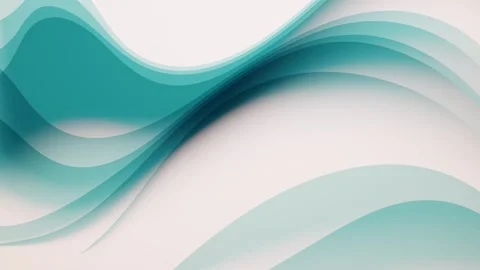 An abstract composition with dynamically flowing layers in shades of blue a.. Stock Footage 293681495