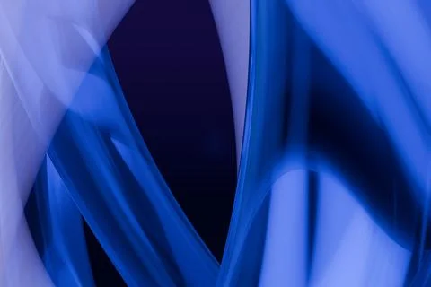 Abstract composition of ethereal blue light ribbons flowing against a dark .. Stock Illustration