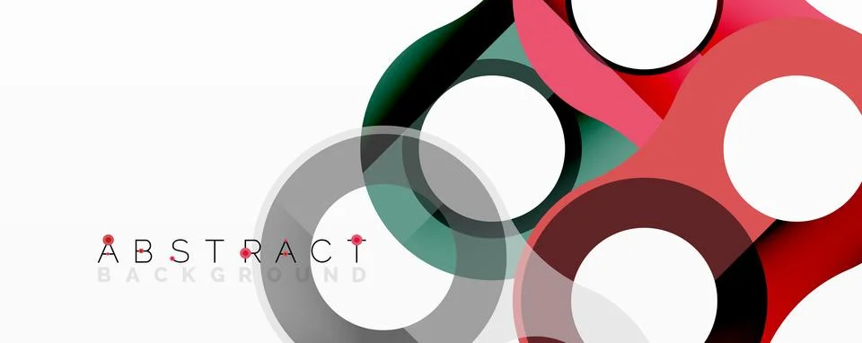 Abstract composition features overlapping circles, rectangles. Colors include イラスト素材