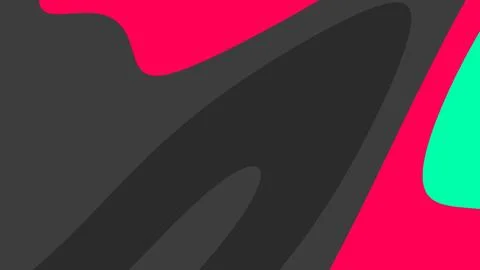 Abstract composition featuring bold dark curves over a bright pink and turquo Stock-Illustration