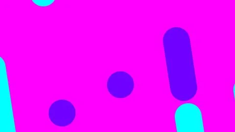 Abstract composition featuring bold magenta field with blue and cyan geometri Ilustración de archivo