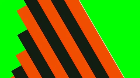 Abstract composition featuring bold orange and black diagonal striped pattern Video stock 340903458