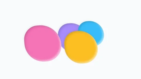 Abstract composition featuring colorful overlapping spheres on white background Stock-Footage 335118153