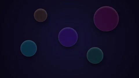 Abstract composition featuring five glowing colorful spheres in deep space Stock Footage 338309882