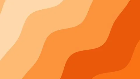 Abstract composition featuring flowing curved bands in warm orange to peach t Stock Illustration