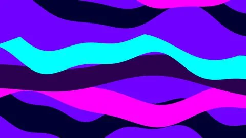 Abstract composition featuring flowing wavy bands in purple navy magenta and  Иллюстрация