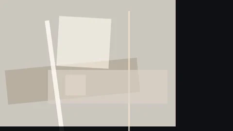 Abstract composition featuring geometric shapes and lines in neutral tones,.. Stock Footage 335441936
