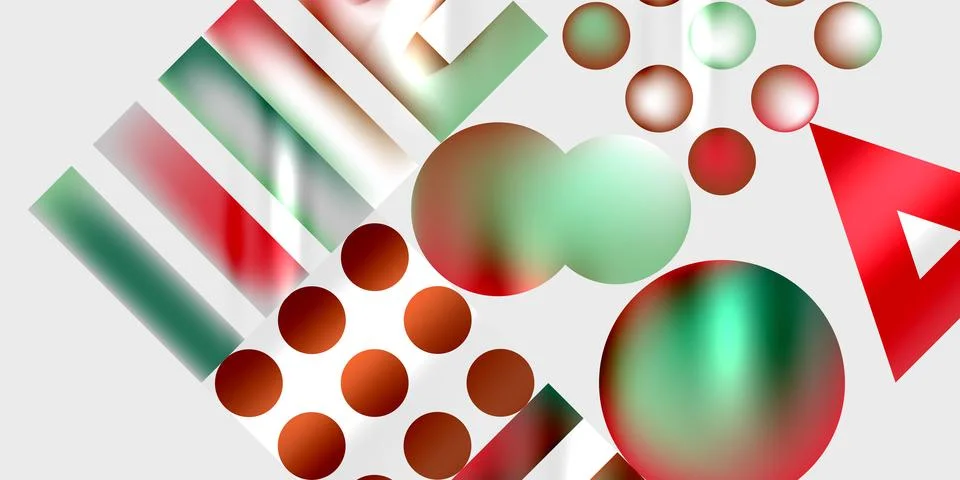 Abstract composition featuring geometric shapes. Circles, rectangles, triangles Stockillustratie