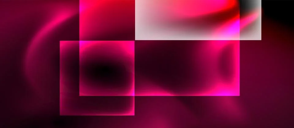 Abstract composition featuring glowing rectangles, gradients, soft light effects 스톡 일러스트