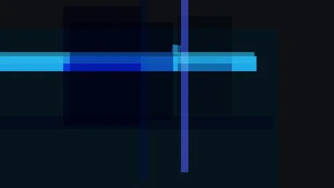 Abstract composition featuring intersecting blue lines and geometric shapes.. Video stock 335441970