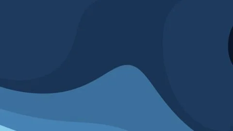 Abstract composition featuring layered blue wave shapes and flowing curves in Иллюстрация