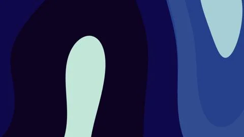 Abstract composition featuring layered curved shapes in dark navy, royal blue Иллюстрация