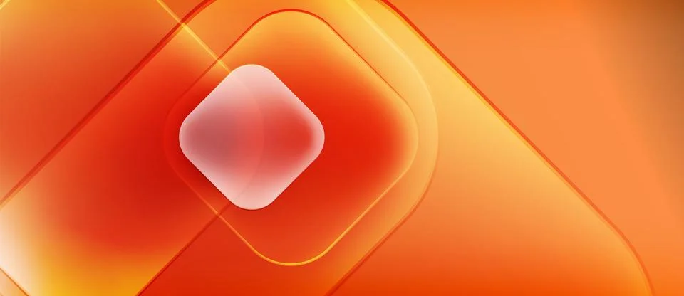 Abstract composition featuring layered orange shapes. Soft gradients create イラスト素材