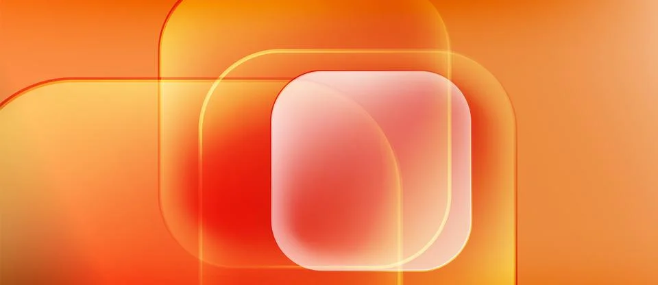 Abstract composition featuring layered rectangles, warm orange hues, blurred イラスト素材