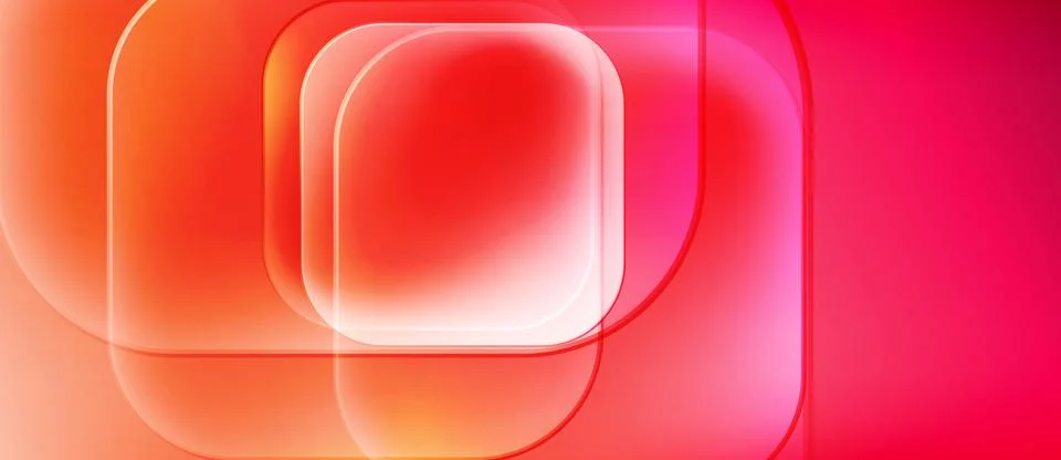 Abstract composition featuring layered squares. Warm colors dominate, creating イラスト素材