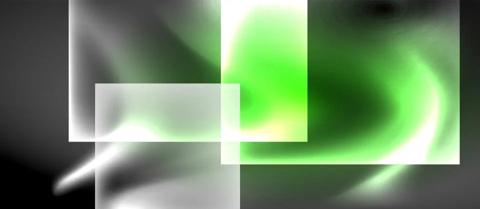 Abstract composition featuring luminous rectangles, gradients, soft edges. Dark 스톡 일러스트