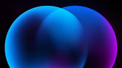 Abstract composition featuring overlapping blue, purple gradients. Soft shape イラスト素材