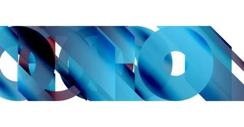 Abstract composition featuring overlapping circles, rectangles. Blue hues Stock Illustration