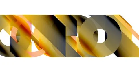 Abstract composition featuring overlapping circles, rectangles. Warm tones Stock Illustration