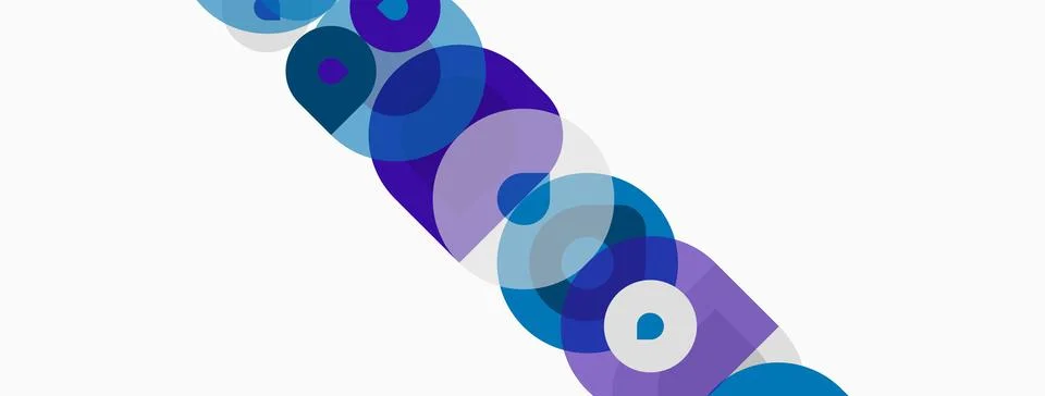 Abstract composition featuring overlapping circles. Shades range from light.. 库存插图