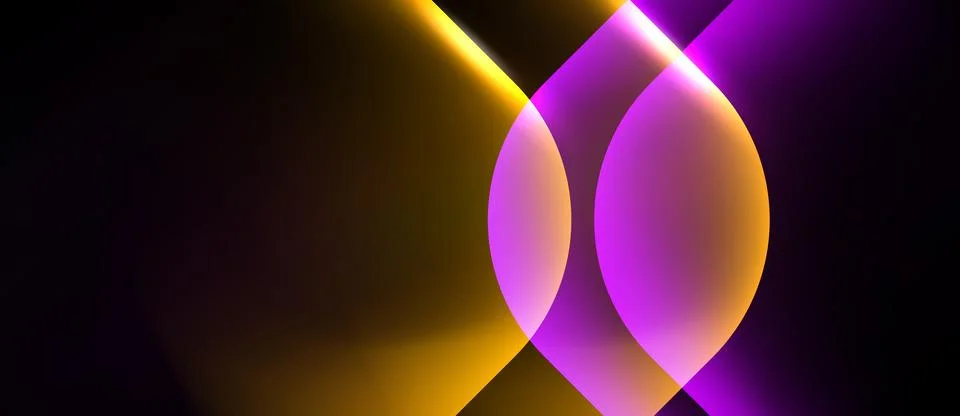 Abstract composition featuring overlapping circles, vibrant colors, golden .. Stockillustratie
