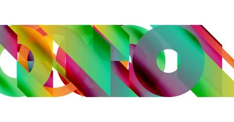 Abstract composition featuring overlapping colorful circles, triangles. Gradient 스톡 일러스트