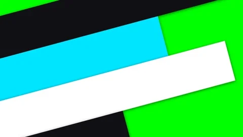 Abstract composition featuring overlapping diagonal stripes of vibrant color Stock Footage 341824288