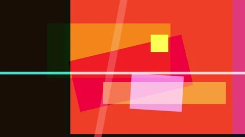 Abstract composition featuring overlapping geometric shapes in vibrant hues.. Video stock 335441822