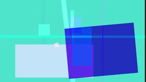 Abstract composition featuring overlapping geometric shapes in shades of bl.. Stock Footage 335441848