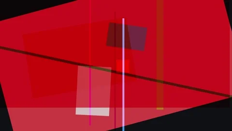 Abstract composition featuring overlapping geometric shapes in shades of re.. Stock Footage 335441969