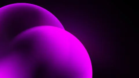 Abstract composition featuring overlapping purple spheres. Gradient shading Stock Illustration