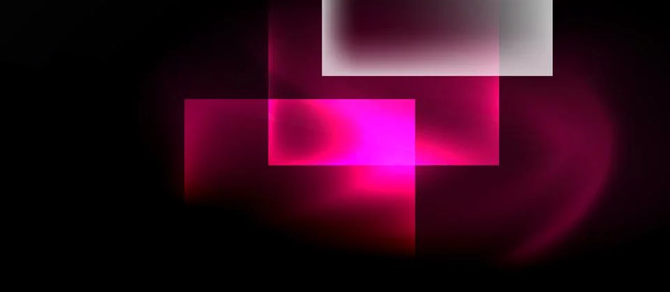 Abstract composition featuring overlapping rectangles. Pink hues dominate dark 스톡 일러스트