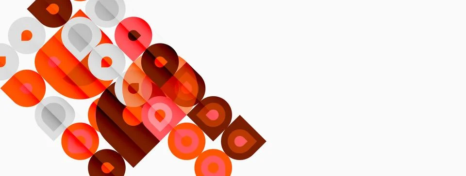 Abstract composition featuring overlapping rounded squares, varying shades Stockillustratie